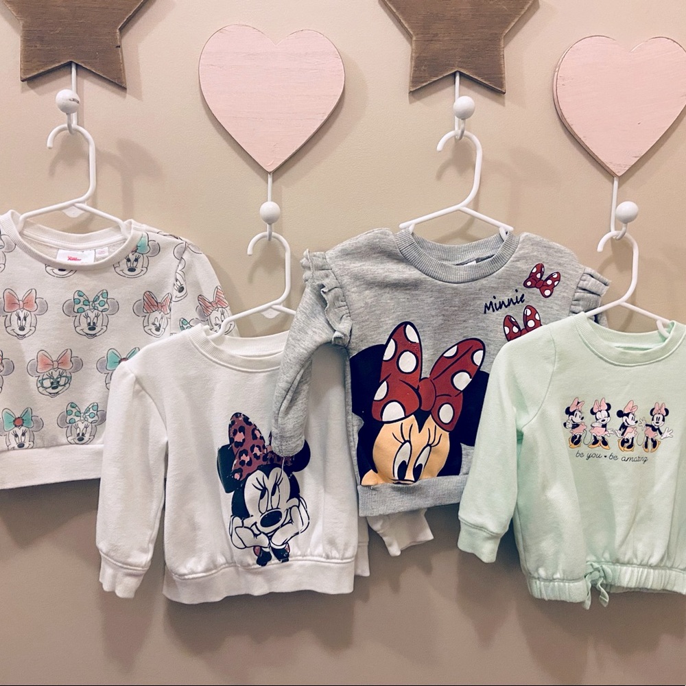 4 Minnie Mouse Sweatshirts 18M